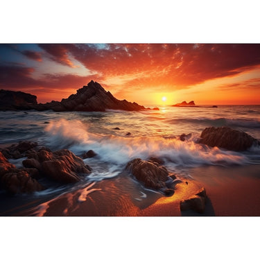 Tableau Plage Coucher Soleil